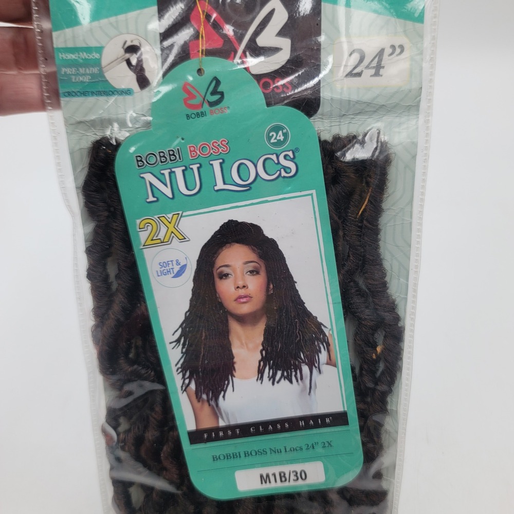 Bobbi Boss Nu Locs 24" 2X Crochet Hair M1B/30 African Roots Braid 2 Pks BNULC-24